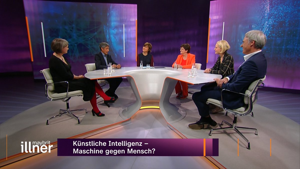 Hier das #illner Video in der ZDF Mediathek – Download und Stream 👉kurz.zdf.de/R08O/ Mit @EskenSaskia @RangaYogeshwar @anked @Achim_Berg @mmeckel #KI #AI #ChatGPT #GPT4 #KuenstlicheIntelligenz #DeepLearning #DeepFake #DALLE