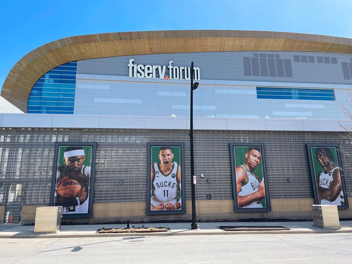 FiservForum's tweet photo. Playoffs ready! 🦌🎉🔜🏀 #FearTheDeer https://t.co/hvSyWBhVvz