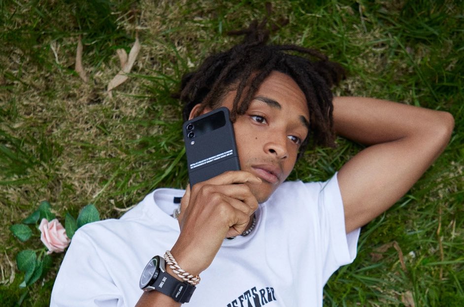HubJaden's tweet photo. Jaden Smith designed phone accessories solely made of recycled plastic. They are available for purchase  now through Samsung. https://t.co/GpsQbAnFwl