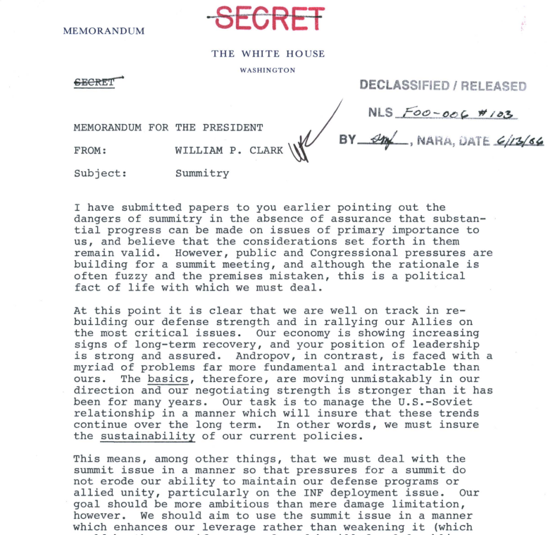 realmattcloud's tweet photo. @JeffClarkUS Just who WAS "our KGB interlocutor" according to William P. Clark, and what WAS that "other matter" he was watching?

Doder/Yakovlev?

Sometimes pawns, and even more valuable pieces, are "sacrificed" in this game.  @JohnQBarrett https://t.co/RN5eT5JGMg