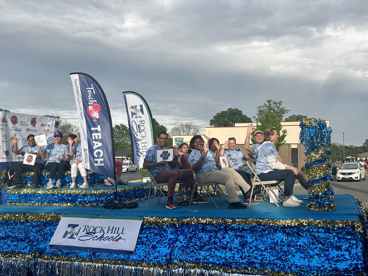 We are so honored to be in the Come See Me parade. Our float features our superintendent and hard-working teachers.