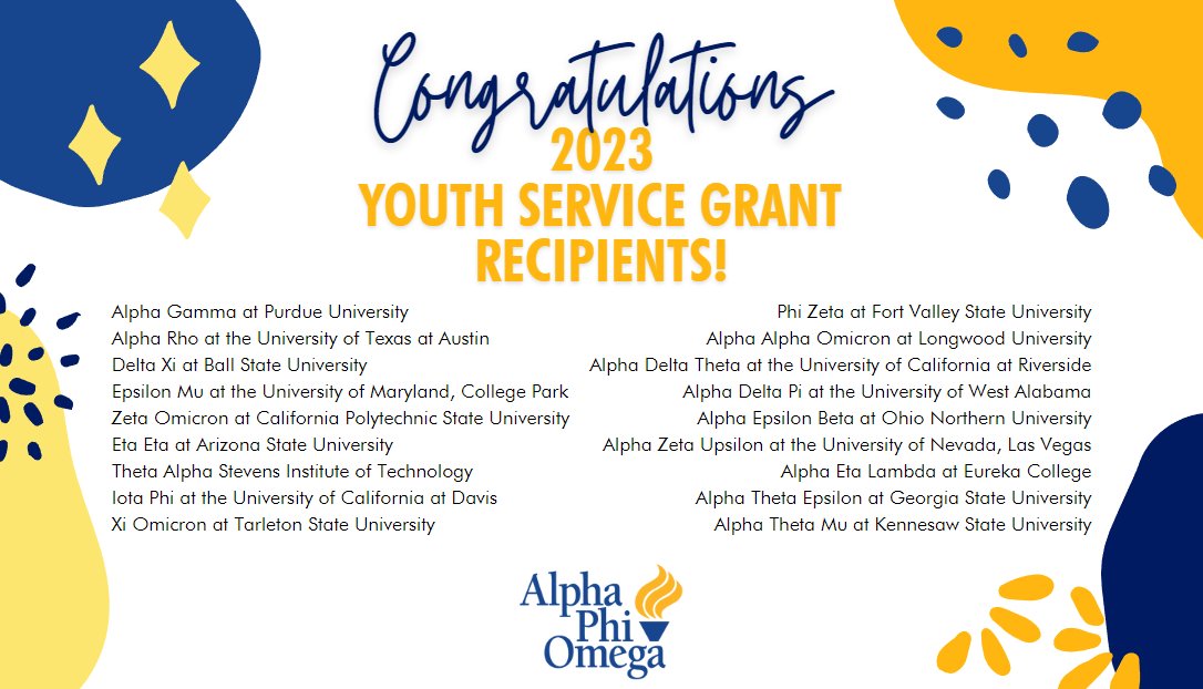 Congrats Youth Service Grant recipients!