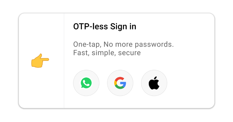 TanmaySagar1's tweet photo. Activate OTP-less Sign in
One-tap, No more passwords. 
Fast, simple, secure.

Activate now : https://t.co/tXPEeKNG1o