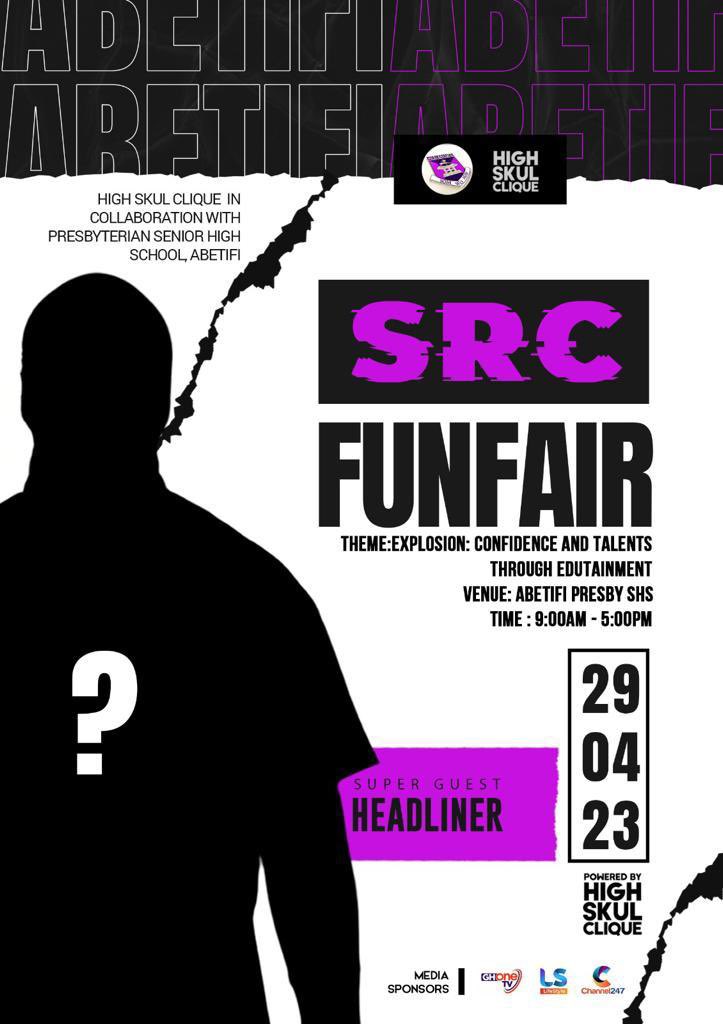 Apsec_tweets's tweet image. High Skul Clique in collaboration with Presbyterian Senior High School, Abetifi presents the SRC Fun-fair🎉. 

ANTICIPATE ‼️ ANTICIPATE‼️ANTICIPATE‼️ 

#HighSchoolClique #APSEC