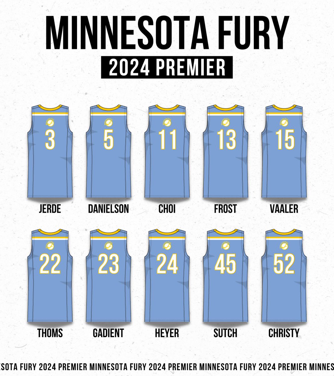Meet our 𝟮𝟬𝟮𝟰 𝗣𝗥𝗘𝗠𝗜𝗘𝗥 team!

View their full schedule &amp; additional player information below! ⤵️
minnesotafury.com/girls/teams.ph…