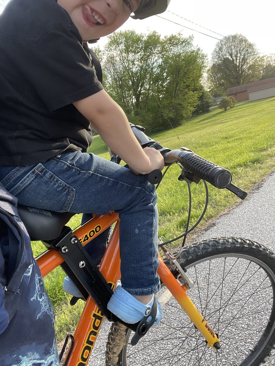 fun bike attachment, his directions exhaust me though 🥵