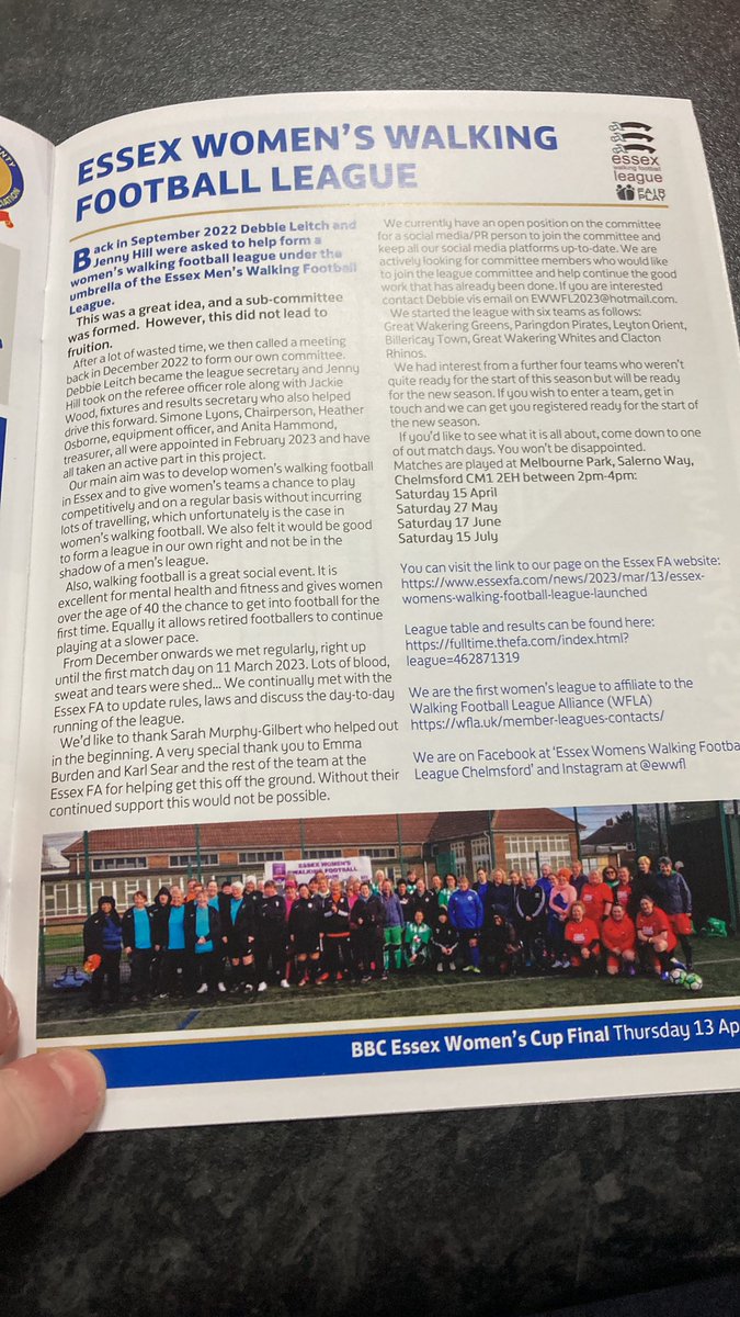JennyHi63680960's tweet photo. So I was invited as a guest by @lana_gillard BBC Essex Women’s cup final BTWFC won and was nice to see staff @EssexCountyFA @Mux1972 I done walking football and proud tonight people asking about Essex Womens Walking Football League #thisgirlcanessex #findyouractive
@ActiveEssex https://t.co/aHbdht2WZj