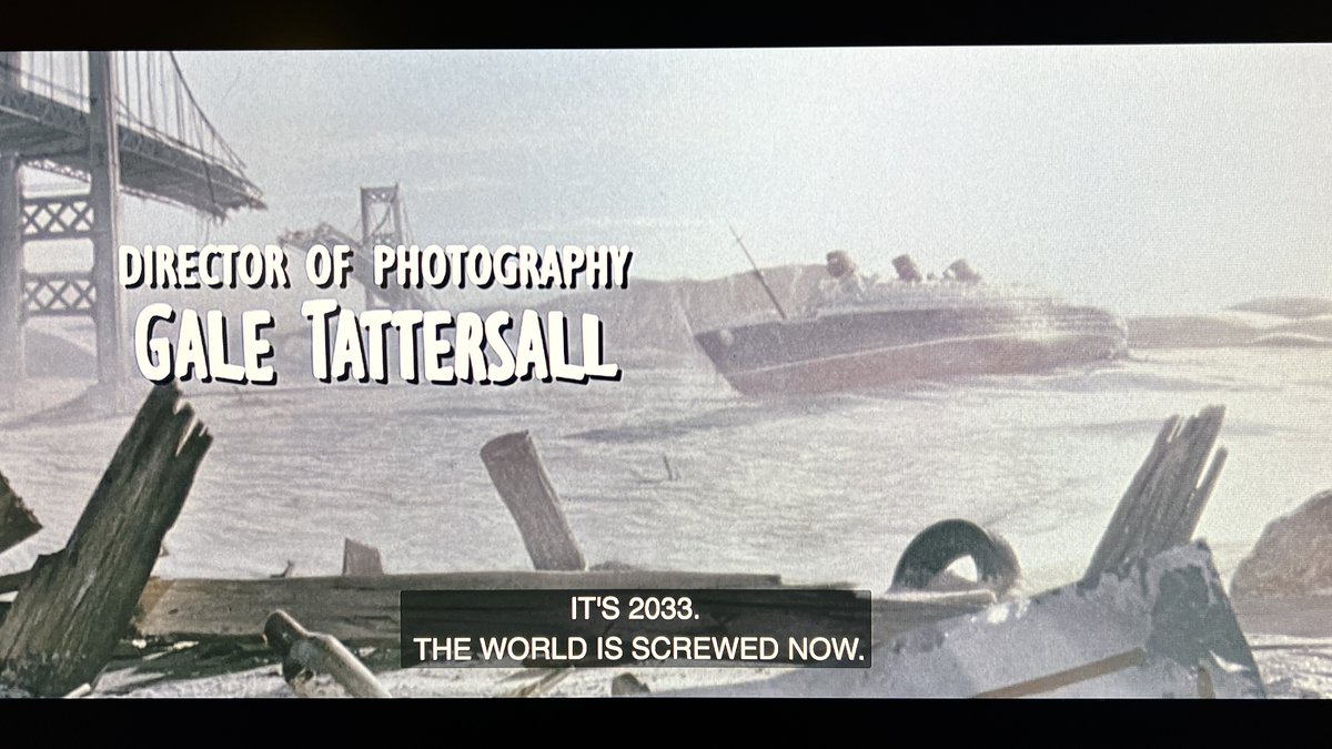 regularjen's tweet image. So, Tank Girl takes place in 2033... Looks like we're maybe gonna hit that "screwed" target without a humongous comet... or talking kangaroos. (I was kinda looking forward to them though...)