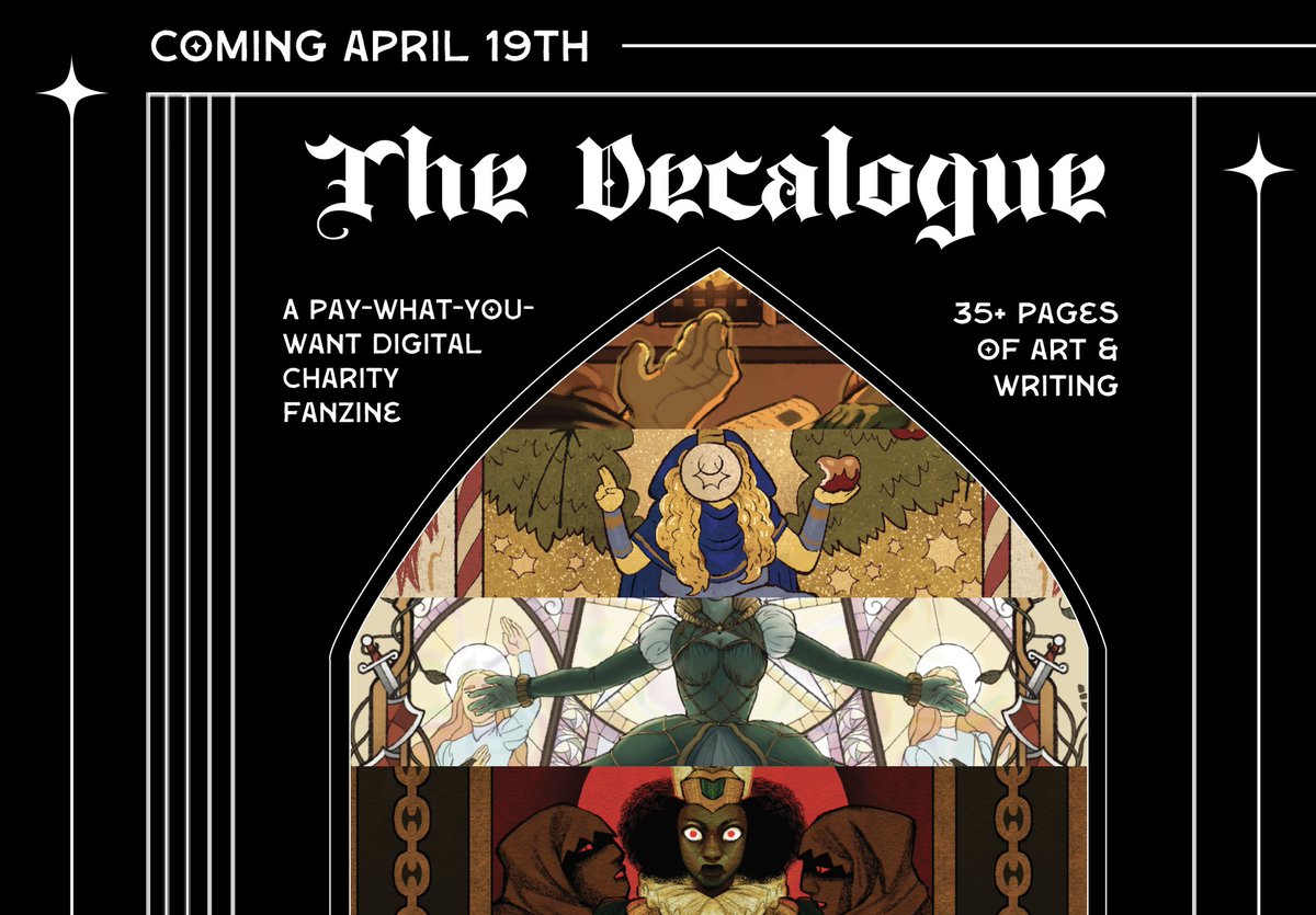 📖 COMING APRIL 19TH 📖 

THE DECALOGUE is a fanzine about Belizabeth Brassica and Citrina Rocks from Dimension 20's A Crown of Candy. All proceeds go to the International Rescue Committee. 🍋🥦 #dimension20 #acrownofcandy