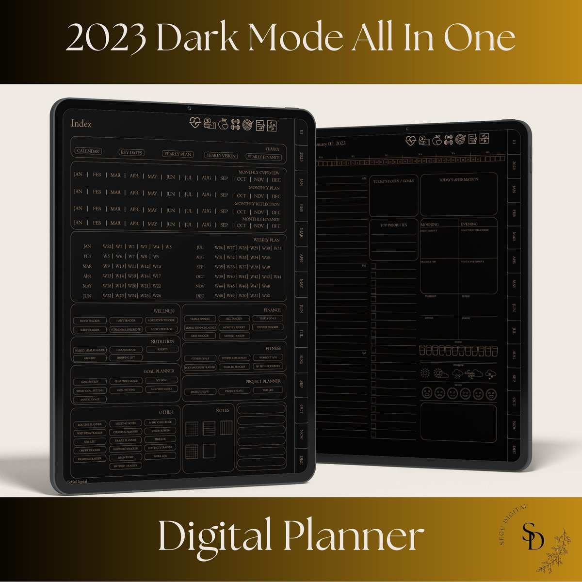 SeguDigitals's tweet image. Dark Digital Planner 2023 for iPad, Monthly, Weekly, Daily Planner for GoodNotes, Notability, Android, Dated Digital Notebook and Calendar etsy.me/3GHyO4j #digitalplanner #2023digitalplanner #dailyplanner #notabilityplanner #goodnotestemplate #month #etsy