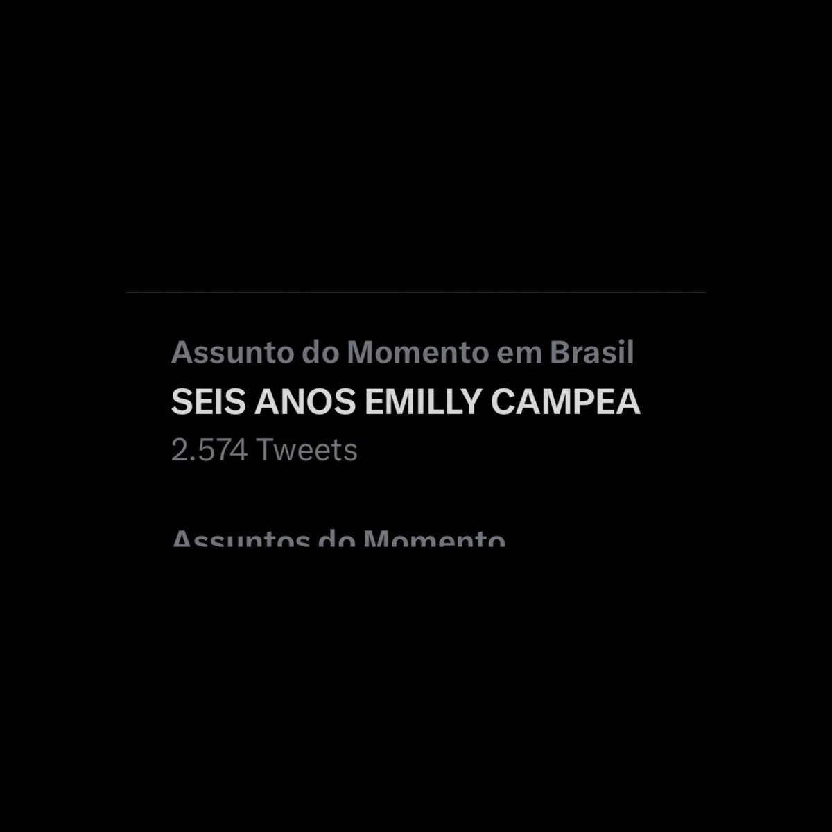 QGemillyA's tweet photo. VOCÊS SÃO O MOMENTO!!!! Continuem vamos subir mais e mais 

SEIS ANOS EMILLY CAMPEA https://t.co/S966y4MW2z