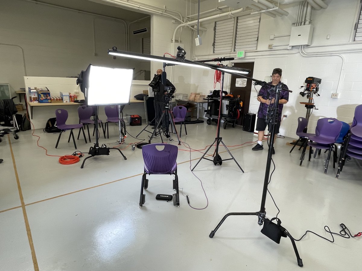 PSA shoot at <a href="/PearlCityHS/">Pearl City High School</a>. Mahalo nui to Ken, the media classes, and the students who shared their manaʻo about college affordability and what they want for their futures!