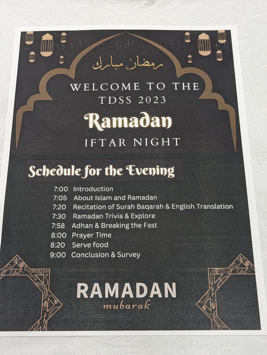 What an incredible evening of celebration and learning. Big shout out to the staff and students @TDSS_YRDSB who hosted the Iftar Night Event with the incredible support of @ayseyigit__ and many community members. @yrdsbinclusion
