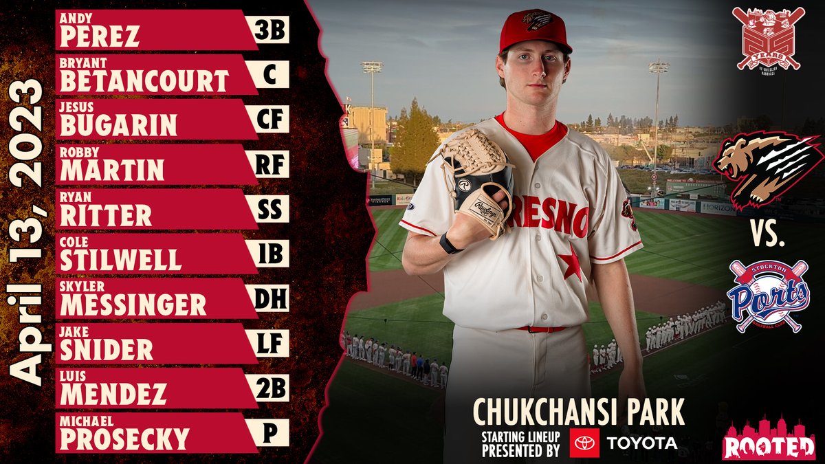 FresnoGrizzlies's tweet photo. Our 1st Tioga Thursday of the season and the 1st start for @michaelprosecky in a Grizzlies uniform! Let's get that W! 🐻⚾️ https://t.co/oupli9CY1r