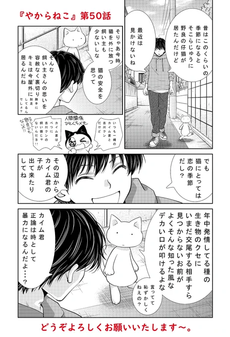 🌸宣伝です🌸

【ベツコミ5月号】現在発売中です。

今月の『やからねこ』は繁殖やら何やらの話をしているカンジです。珍しく仔猫とかも出てきます。

どうぞよろしくお願いいたします〜。 https://t.co/RBZ9w19u0d