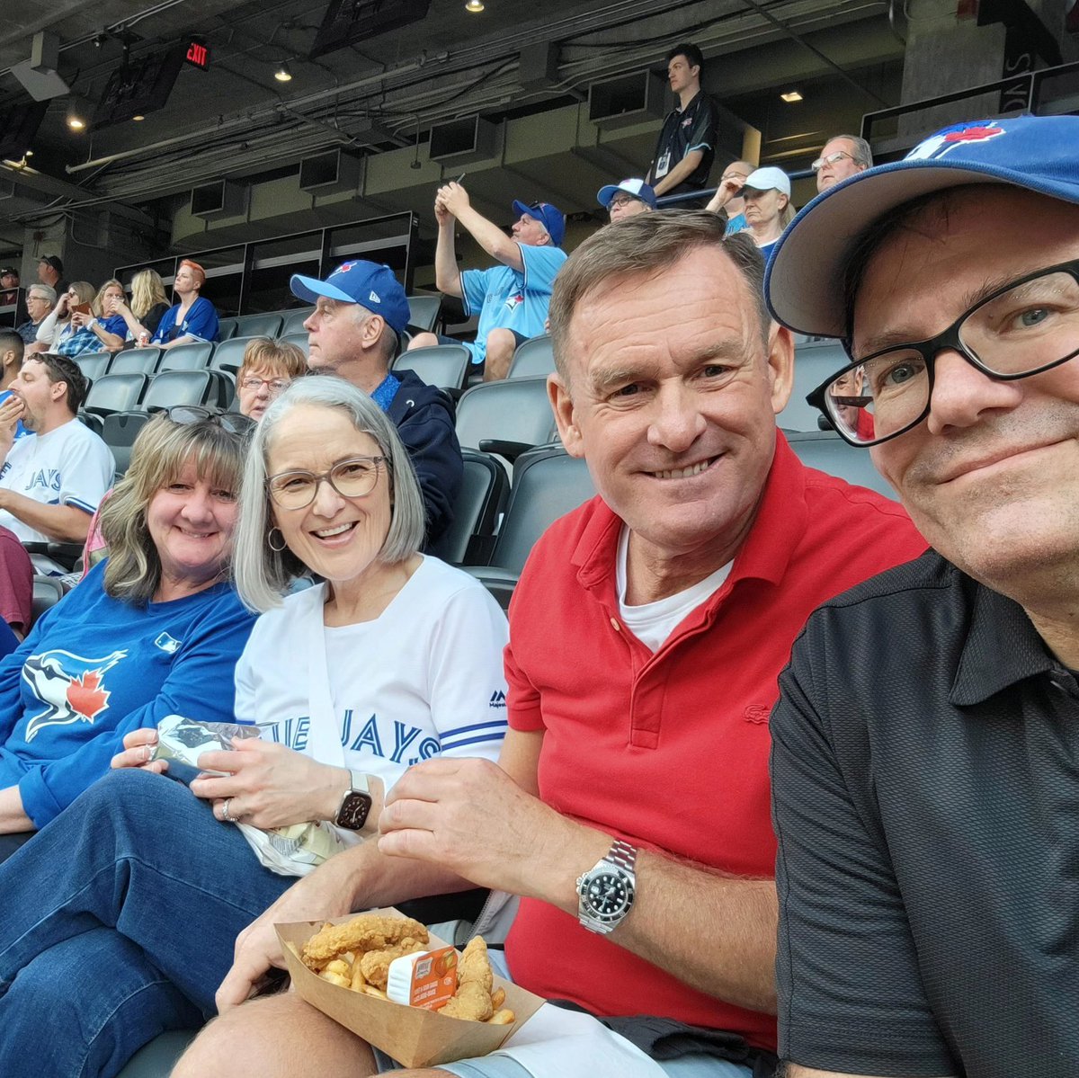 leviswoosh's tweet photo. I'm looking for the sweep🧹 tonight @BlueJays 
Even have a visitor from Spain here to watch you tonight (he needs to buy some merch🤣)
#NextLevel    
#openroof https://t.co/MNqkHJkIMu