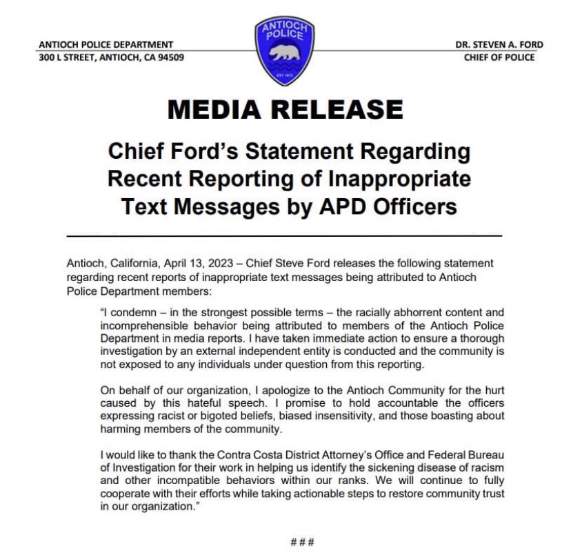 Please read Chief Ford’s statement.