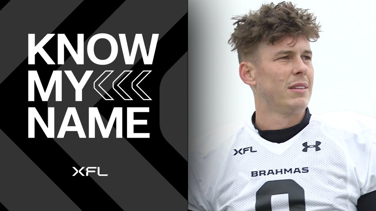 “Be where your feet are.” 👣
Perseverance. Perspective. Passion.

Meet Brad Wing; the Australian captain and punter for the <a href="/xflbrahmas/">San Antonio Brahmas</a>.

Watch his full #KnowMyName episode on YouTube 👇
youtube.com/watch?v=GyE44n…

#XFL