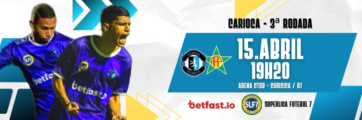 atlcevadafc's tweet photo. Sábado é dia de CLÁSSICO insulano, pelo Carioca https://t.co/lxWK13Arip

⚽ | Atl. Cevada x Portuguesa
🗓️ | 15.ABR
⏰ | 19H20
🏟️ | Arena CTGB
📍 | Estr. dos Bandeirantes, 5888 - Curicica/RJ https://t.co/7DX1uIerkc
