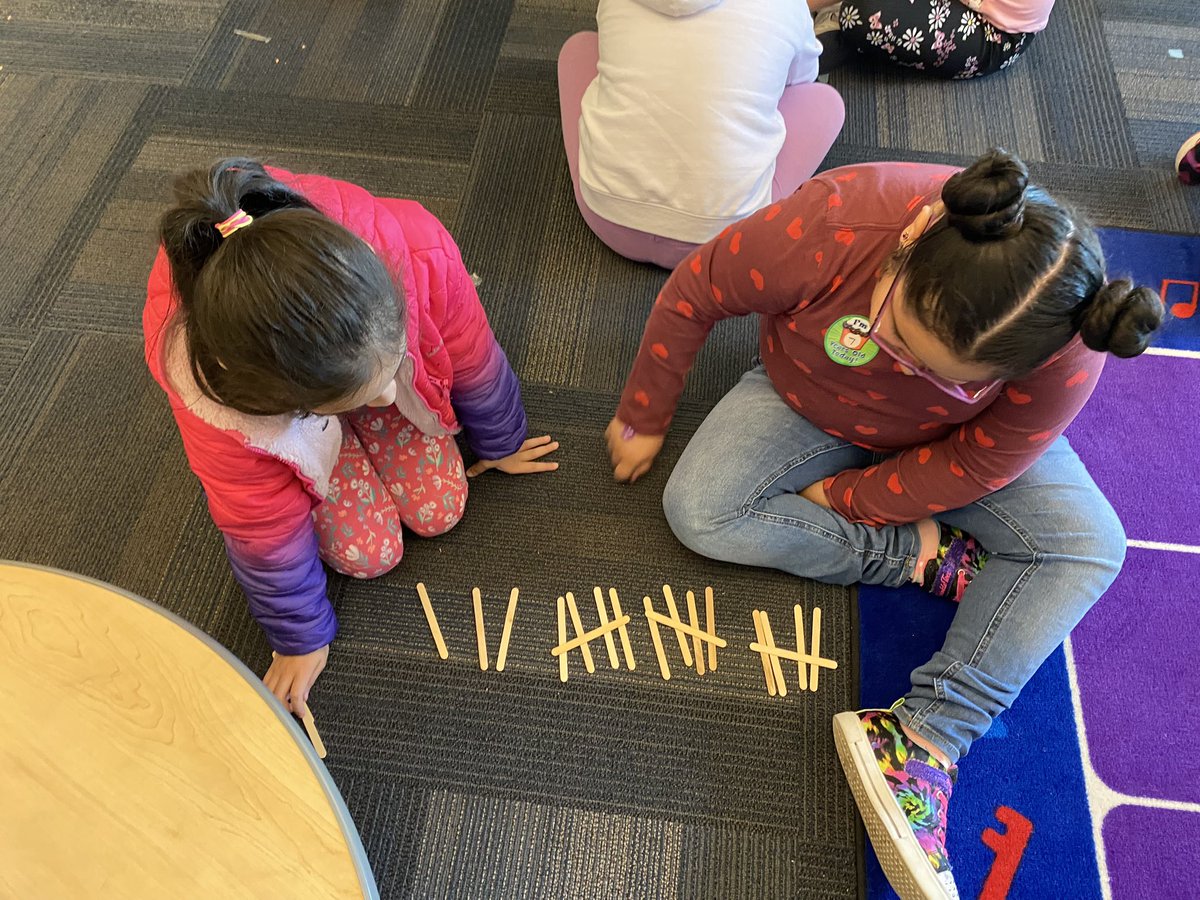 We had so much fun making tally marks with popsicle sticks yesterday! #connect <a href="/MiniCougars/">MiniCougars</a>