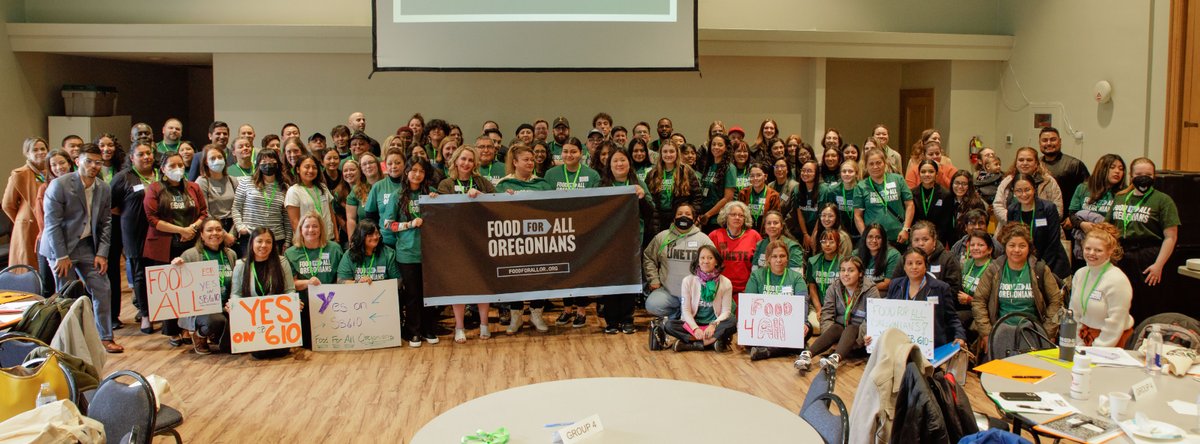 oregonfoodbank's tweet photo. Yesterday, 100+ advocates lobbied for #FoodforAllOregonians #SB610 in Salem – the largest lobby day in Oregon this session! Thank you for joining us to build a future where Oregons can access nutritious food, no matter where we’re born. https://t.co/H6eFRHr2ie