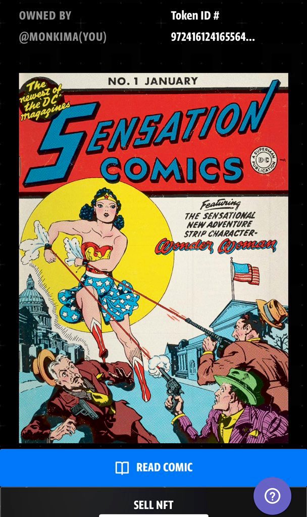 EllaMonkima's tweet photo. A Legendary day minting the sensational #WonderWoman #comic ❤️ TY @DCNFTOfficial @PalmNft mint 202 https://t.co/t6P0wCnt2V