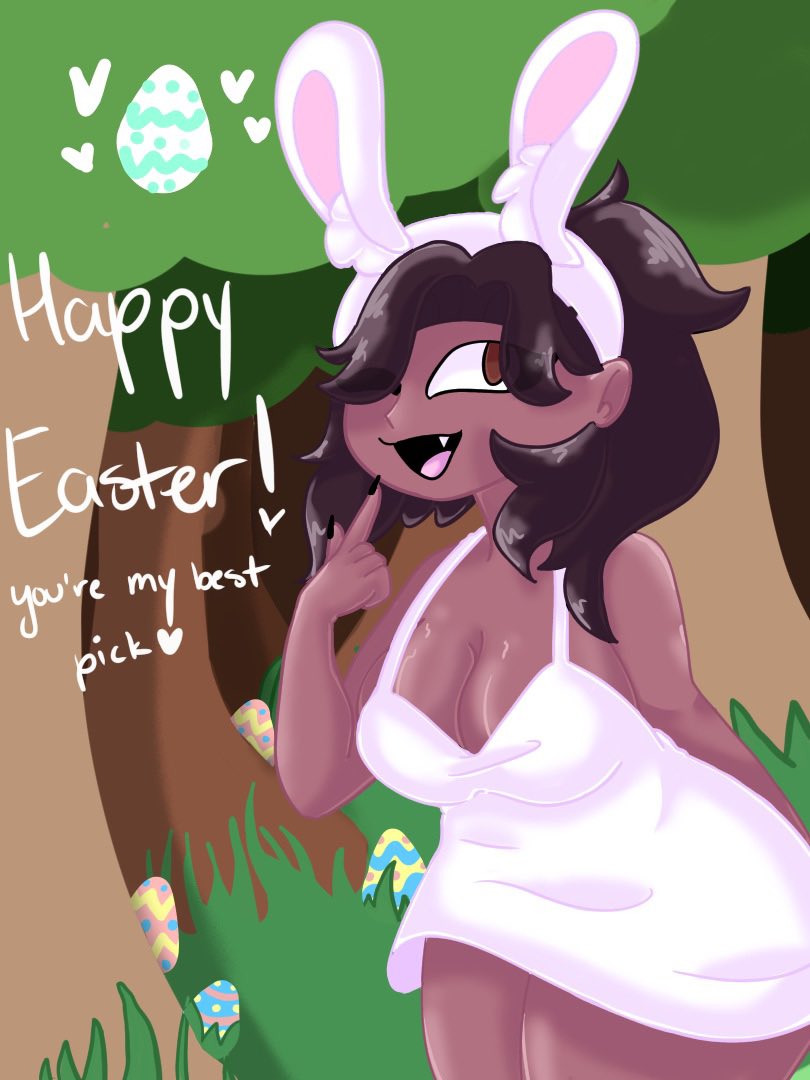 UFO8008's tweet photo. Since this is what my accounts used for, this was my Easter drawing 💜. Hashtags don’t work on here so idk how it’s gonna spread around (the third picture is the innocent version that Insta got) https://t.co/aq6hZkDKIl