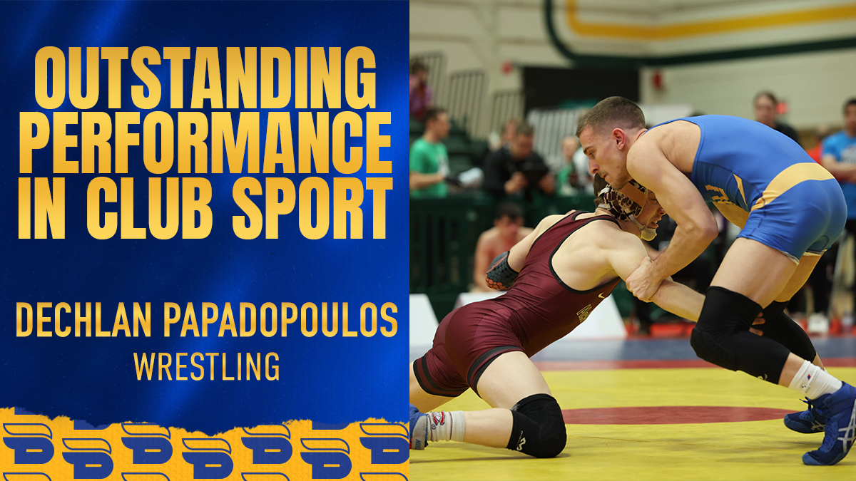 tmubold's tweet photo. 🏆 | The second award of the night for Dechlan Papadopoulos.

After winning the men's wrestling Team MVP, he takes home the Outstanding Performance in Club Sport Award! https://t.co/vP5A4zBEFw
