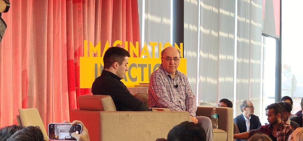 vallance's tweet photo. Today has left me energized and thinking about the evolution of technology from 1923 to today and the incredible possibilities in our near future.  Humbled to spend the day @ #imaginationinaction learning from many top thinkers and entrepreneurs in AI. https://t.co/p5H3OlaYG0