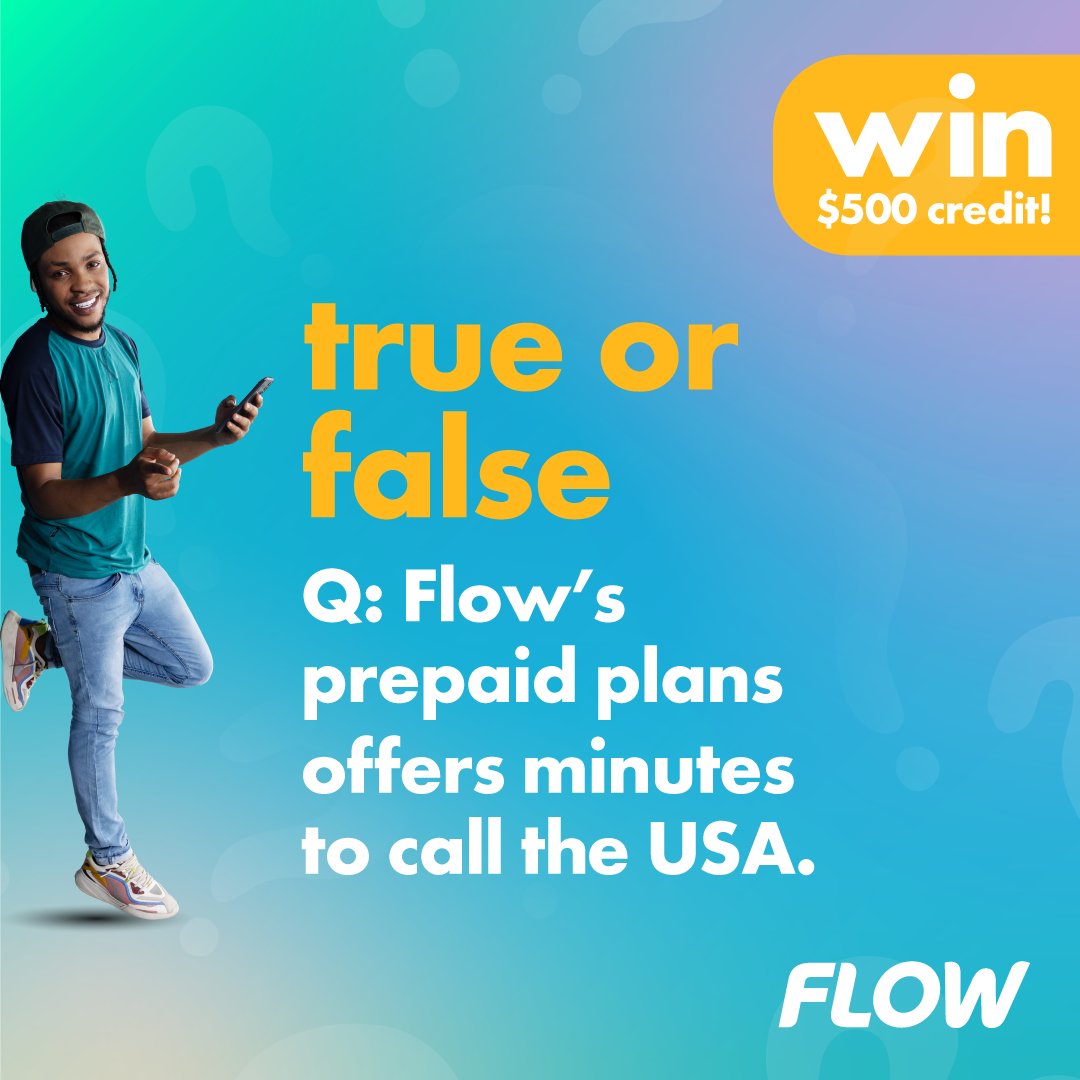 FLOWJamaica's tweet image. Want to win some credit?
Comment below the correct answer for a chance to win. Switch to Flow and get a plan with #EndlessEnergy Dial *129*6# to activate today. #FlowMoreForLess