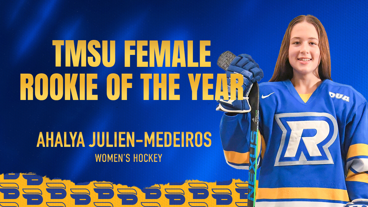 🏆 | Ahalya Julien-Medeiros made an instant impact on the ice in her rookie season.

The first-year defenceman is the TMSU Female Rookie of the Year