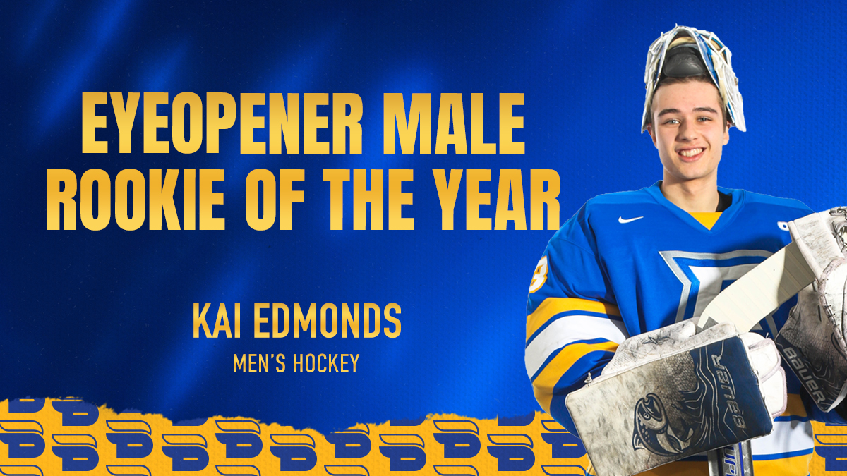 tmubold's tweet image. 🏆 | After establishing himself as one of the conference's best netminders and winning FISU gold medal with Team Canada.

Kai Edmonds is the Eyeopener Male Rookie of the Year!
