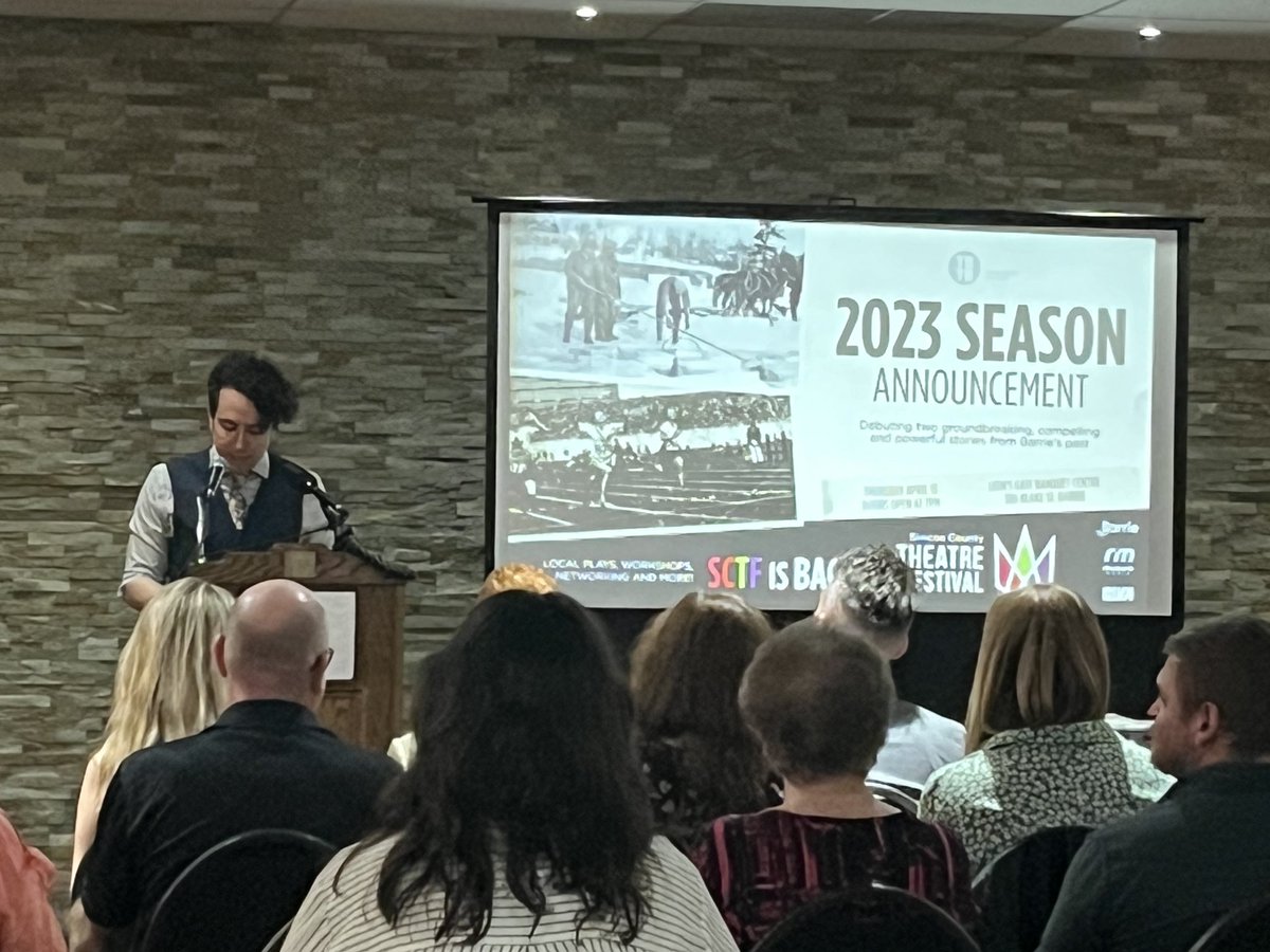 Great to join Theatre by the Bay at their 2023 season announcement at Lions Gate. With Craig Nixon and Amy  Courser