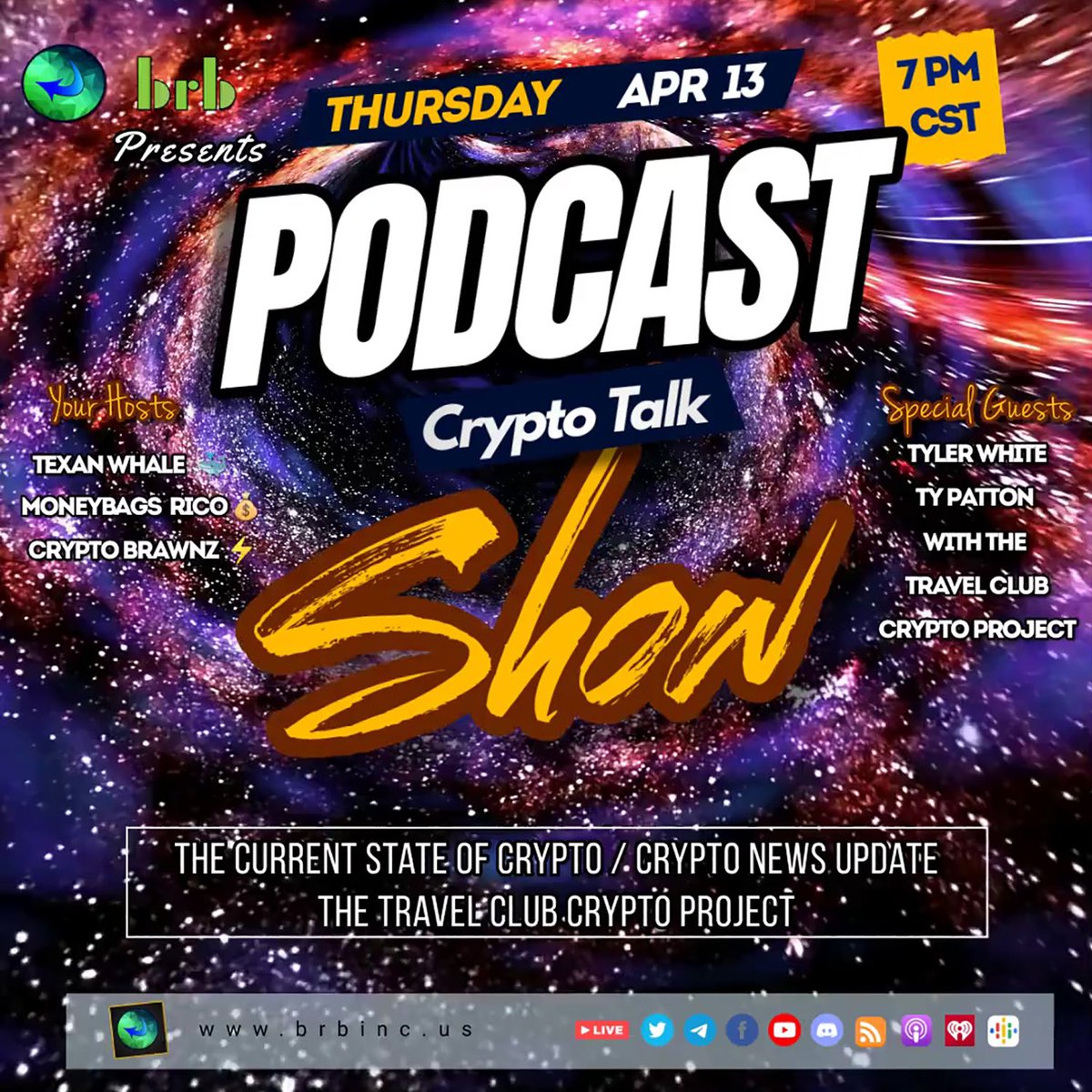 TravelClubCryp's tweet photo. 🎙️📽️ TRAVELERS, GET READY! 🔥💪 TONIGHT IS THE NIGHT! Don't miss our LIVE show with the incredible @Texan_Whale THATS LIVE RIGHT NOW 🥵😤. It's going to be one for the books! 🏝️ Let's all show our love and support for $TCC and join us LIVE using the link below! 👇 #BRBCASH #Cryptocurrency #TravelClubCrypto
https://t.co/i33vfp4Sss
