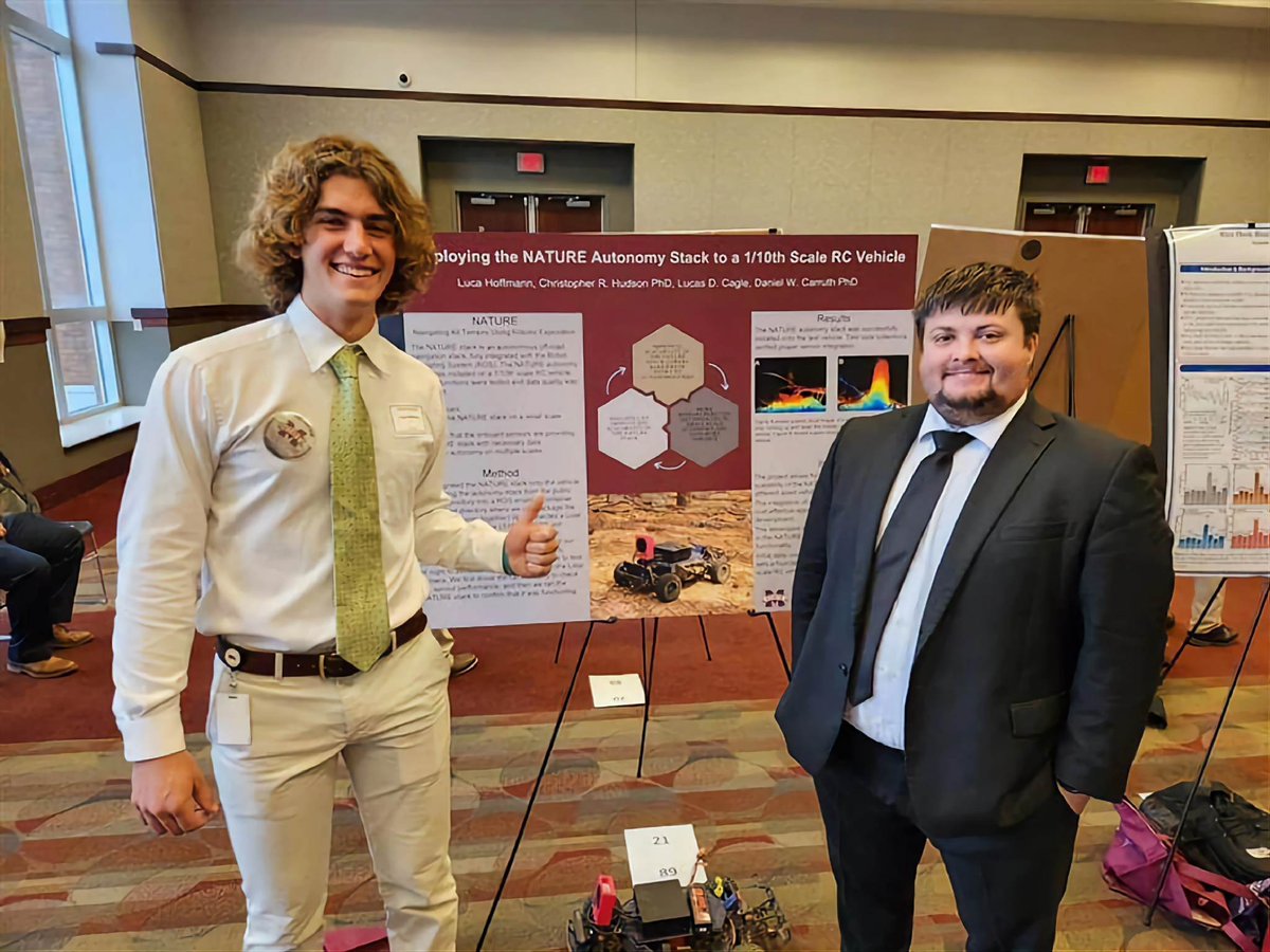 Chudson_PhD's tweet photo. 🌟So proud of Luca Hoffmann who presented at the Undergraduate Research Symposium today! 🎓 He did an amazing job presenting the work he's doing with @CAVS_MSSTATE. Can you believe he's still in Highschool! https://t.co/ZFGGEKGcAl