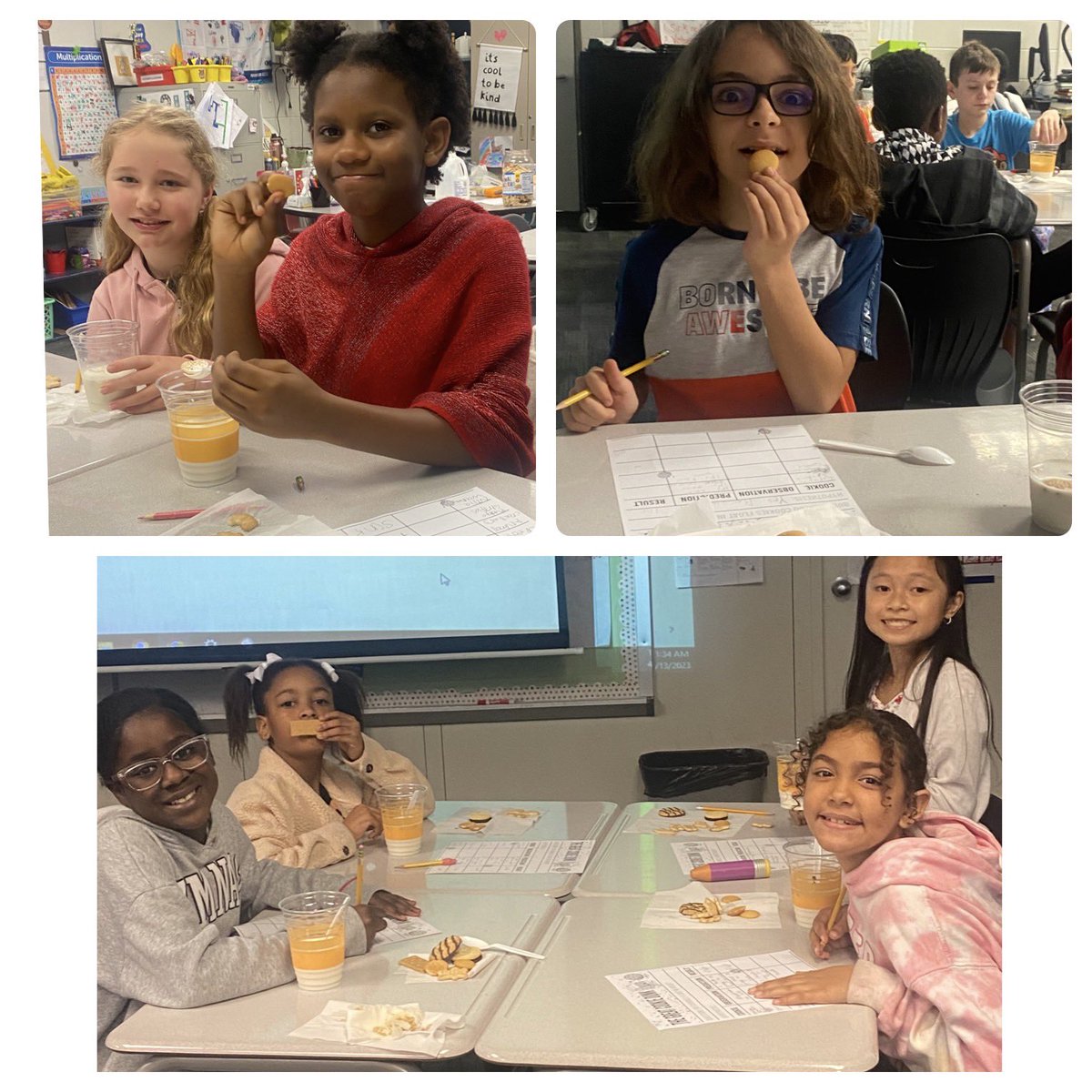kjulian_humble's tweet photo. By far my students FAVORITE science lab this year… Who doesn’t love milk and cookies??? 🥛🍪 #ExploringPropertiesOfMatter #DensityLab @HumbleISD_OFE @HumbleISD_OFE https://t.co/MP0ZBrzWax