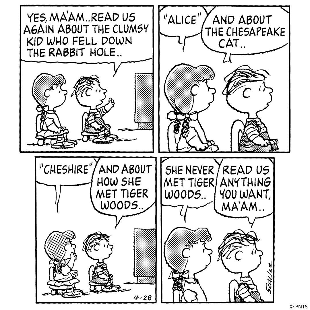 This Peanuts comic strip was first published on April 28, 1997.