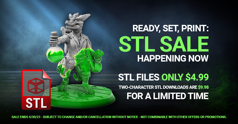 HeroForgeMinis's tweet image. Spring has sprung and Hero Forge® wants to help you grow your arsenal of #STLs! #Save on STLs until April 30, 2023! No code is required.