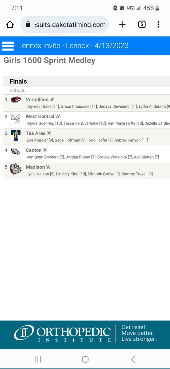 VHStrackfieldcc's tweet photo. Girls Sprint Medley takes the crown with Drake, Chaussee,  J. Cleveland,  and L. Anderson  #wtgladies #gotanagers https://t.co/1SD9uDEjr0