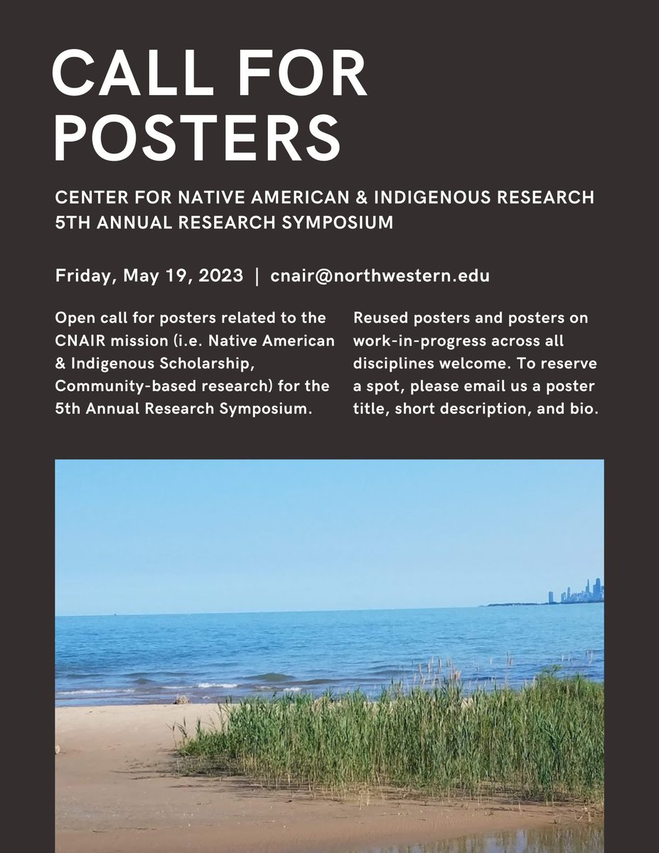 Calling for poster submissions for the 5th Annual CNAIR Research Symposium 🗣️ Submit or encourage your students (grad &amp; undergrad) to submit. Email to reserve a spot!