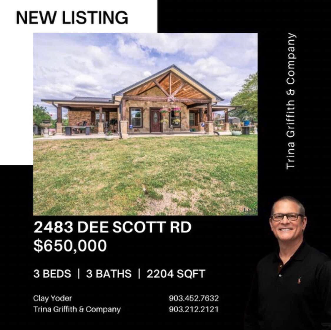 ClayYoder's tweet photo. #clayyoderrealtor 903.452.7632 / clayyoder1@gmail.com #justlisted 2483 Dee Scott Rd. Longview TX 75605 TWO homes on 17.81 Acres #realtor #realestateagent #easttxrealtor #homeforsale #homesweethome #property https://t.co/BhkP3apPDL