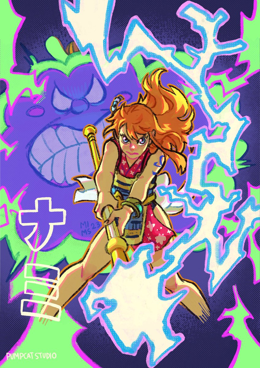 dipan 👻 on X: Goro Goro No Mi ⚡️Nami and Zeus #ONEPIECE #NAMI / X