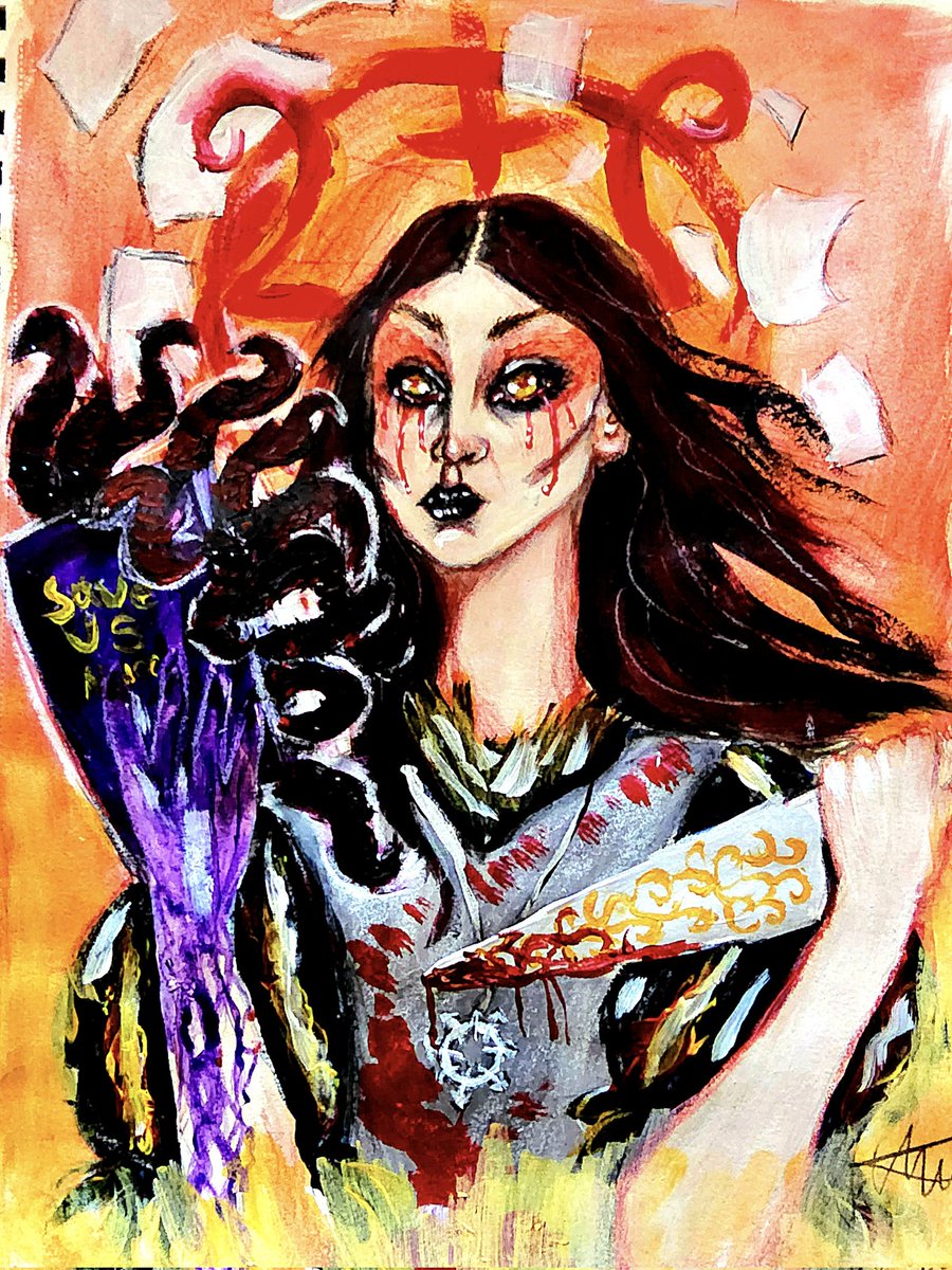 BladesBubbles's tweet photo. "You have used me. And abused me. But you will NOT destroy me!" #WewantAlice #FundAliceAsylum #Alice3 #SaveAlice #AliceAsylum #EA #Horror #Art https://t.co/POBUQwP0Nr