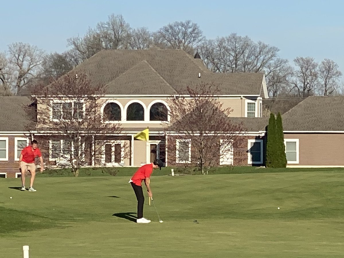 DeKalbGolf's tweet photo. Perfect evening for golf and great match with Huntington.  Great play from both teams  DK 167 Hunt 168 Grant Stuckey Co- Medalist 37, PB Alex Zimmerman, PB Nic ley  next up Carroll HS Monday at Autumn Ridge https://t.co/vCcWZwFb75
