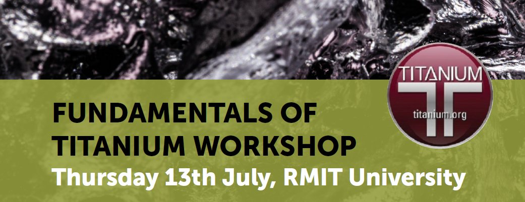 We are thrilled to advise that we are holding the ITA Fundamentals of Titatanium workshop, presented by Don Larsen  following our LMT2023 conference on 13 July - more information here: lmt2023.com/ita-fundamenta… #titanium  #lmt2023  #materialsscience <a href="/RMIT/">RMIT University</a> <a href="/DMTCLtd/">DMTC Ltd</a> <a href="/MatAust_VicTas/">MA Victoria & Tassie</a>