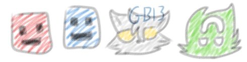 GhostlyBlue13's tweet photo. I drew these four lil guys

They were meant to be drawn somewhat badly, but Yello actually looks decent https://t.co/cdM3OwBuhW