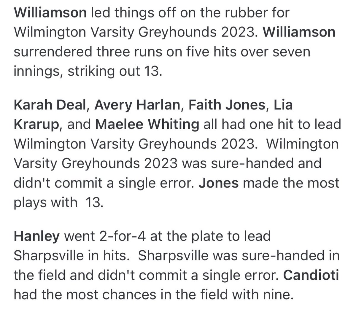 Wilmington_SB's tweet photo. πππ₯ππ Tough loss tonight for the Lady Hounds against Sharpsville. Great game to watch though, and the ladies made it interesting at the end!! #HoundsAsOne πππ₯ππ https://t.co/0hmmIqehqR