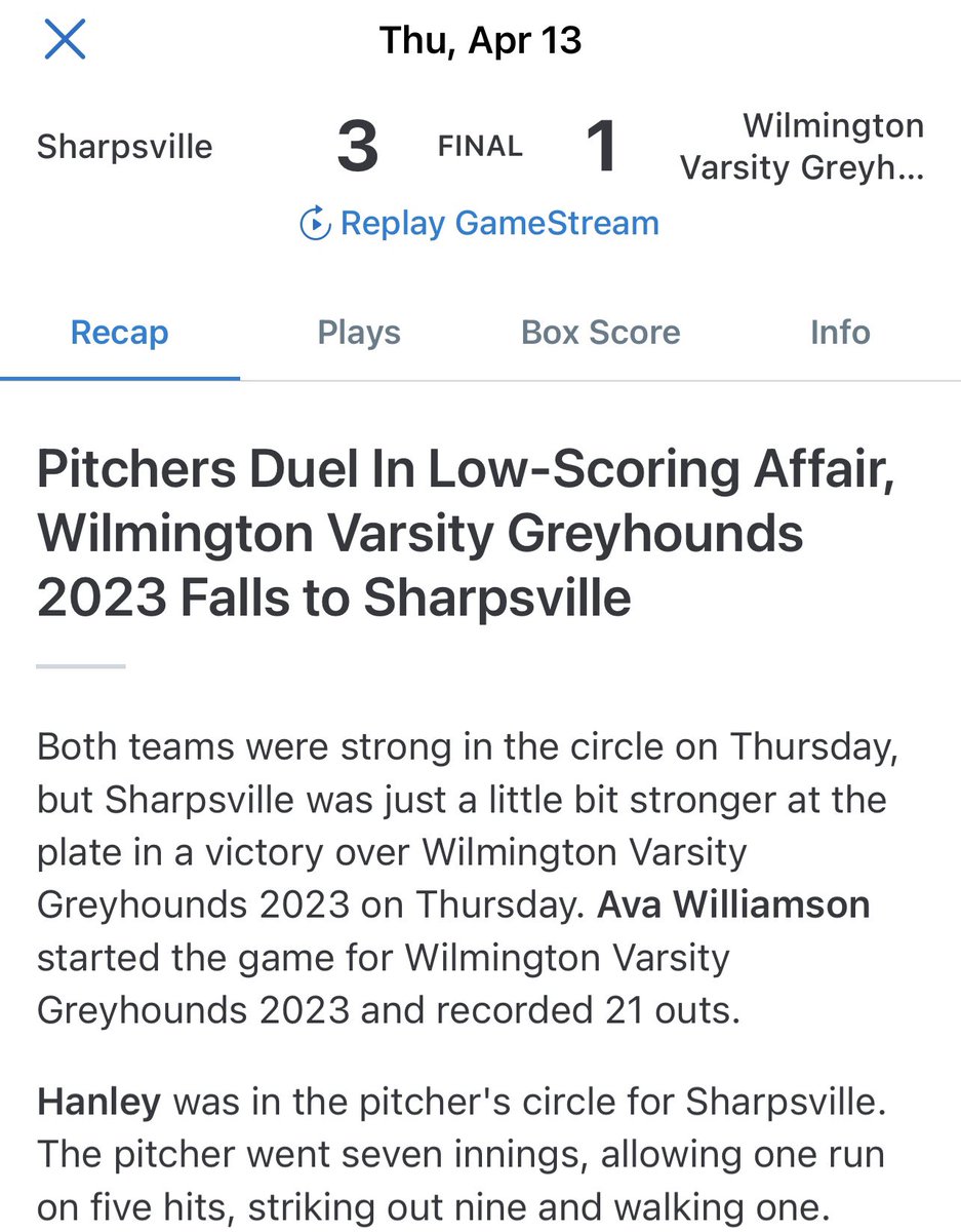 Wilmington_SB's tweet photo. πππ₯ππ Tough loss tonight for the Lady Hounds against Sharpsville. Great game to watch though, and the ladies made it interesting at the end!! #HoundsAsOne πππ₯ππ https://t.co/0hmmIqehqR