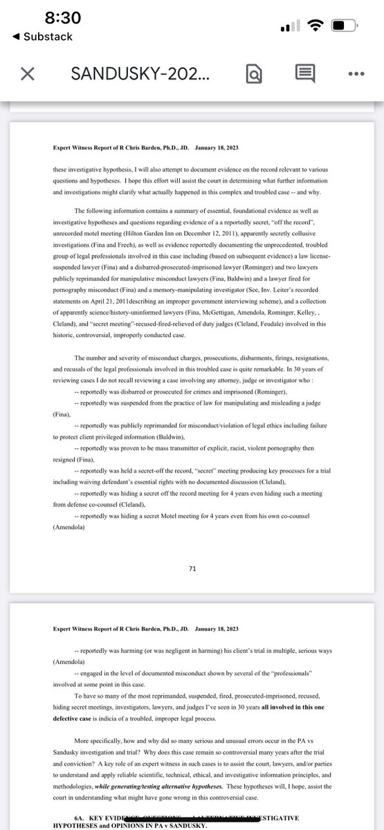 SteveMasters7's tweet photo. A great @SearchWarrant1 podcast with special guest Anthony Lubrano. A must listen. I will go a step further than Anthony. The level of prosecutorial misconduct was so great that Sandusky deserves to walk out of prison today. Read what Dr. Chris Barden says in his expert report. https://t.co/oz1vHUHhhm