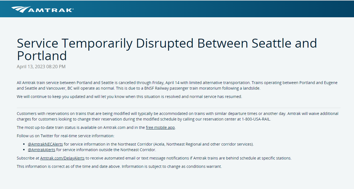 Amtrak Alerts tweet media